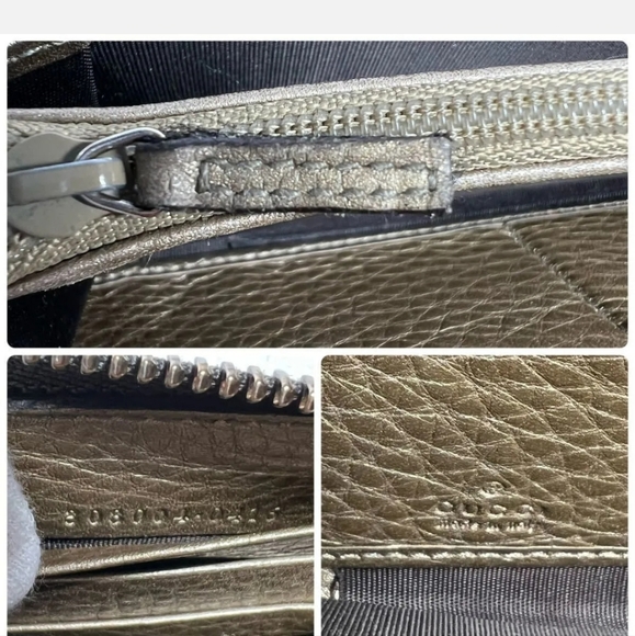 Authentic‼️ Gucci SOHO zippy wallet black Ladies. GG logo. - Picture 9 of 10